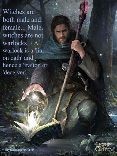 The word for a male witch in different languages